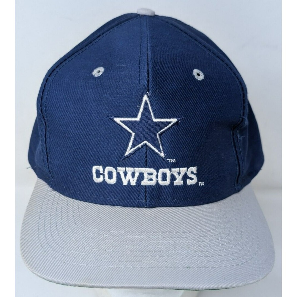 Vintage 90s Dallas Cowboys Logo 7 NFL Snapback Baseball Hat Cap Green Brim VTG